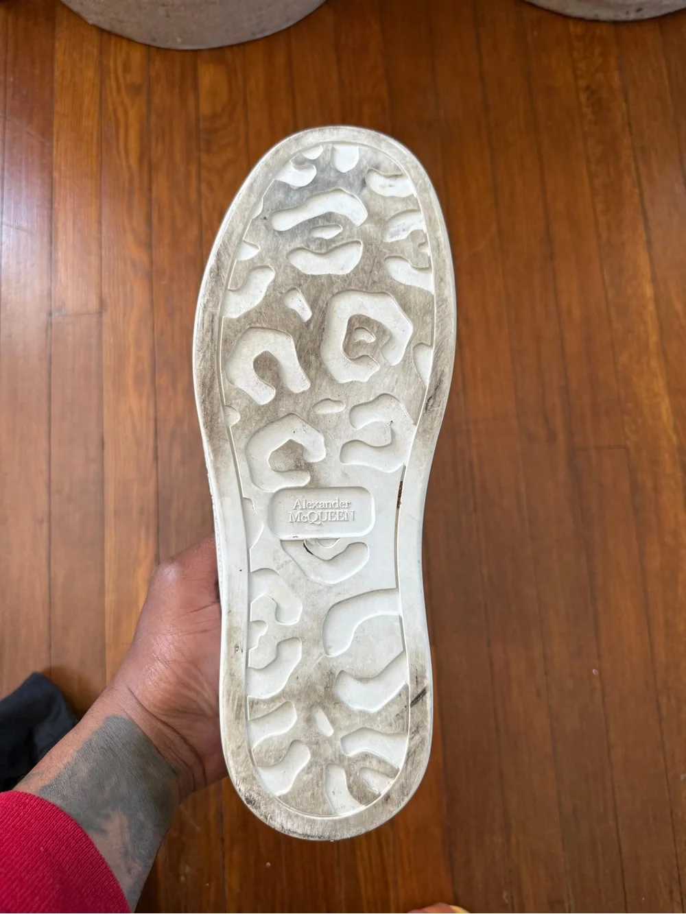 Alexander McQueen White Leather Slip-On Loafers mens size 12